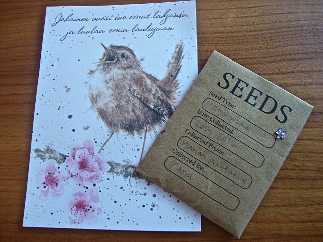 siemenlähetys, siemenvaihto, siemenyllätys, siemenkeräys